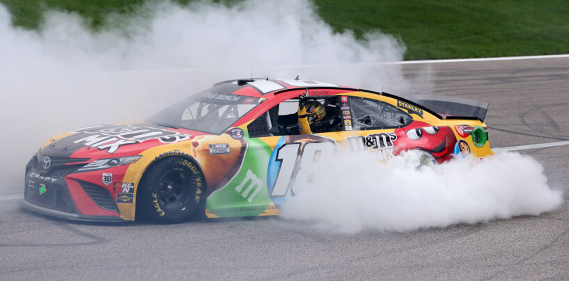 Kyle Busch Gets Birthday Present With A Win At Kansas
