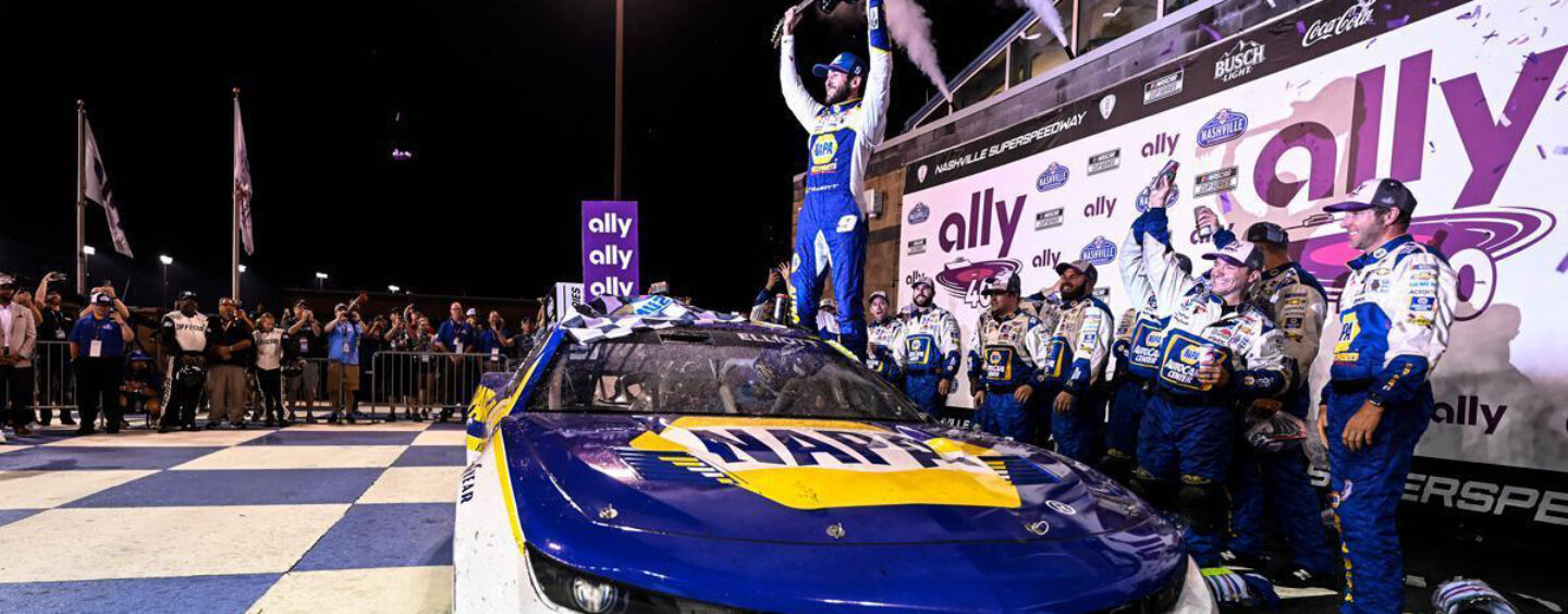 Chase Elliott On Top In Ally 400 NASCAR Cup Series Race At Nashville Superspeedway