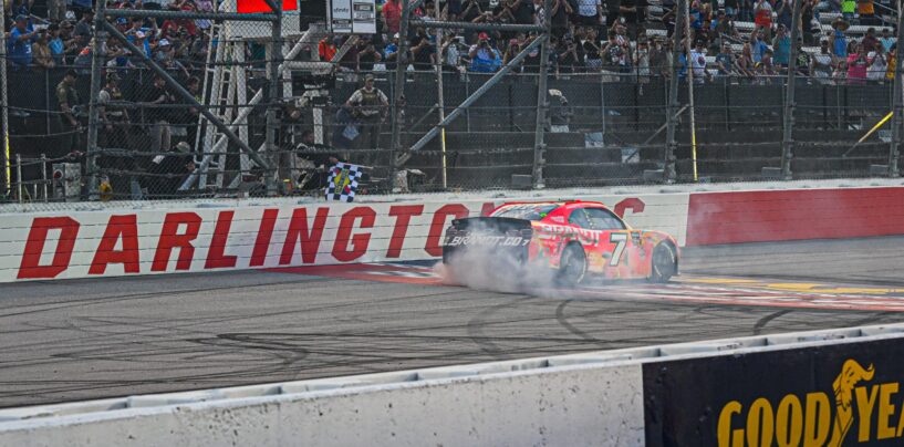 Justin Allgaier Prevails On Late Restart At Darlington To Win Sport Clips Haircuts VFW Help A Hero 200