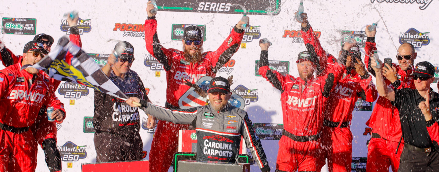 Justin Allgaier Holds Off Field On Final Restart For First Pocono Win