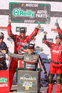 Justin Allgaier Holds Off Field On Final Restart For First Pocono Win