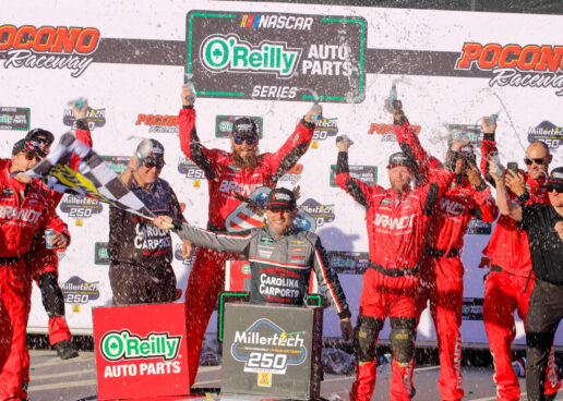 Justin Allgaier Holds Off Field On Final Restart For First Pocono Win