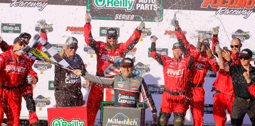 Justin Allgaier Holds Off Field On Final Restart For First Pocono Win
