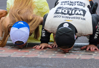Carson Kvapil Kisses The Bricks In A JR Motorsports 1-2-3-4 Finish At Indianapolis Motor Speedway