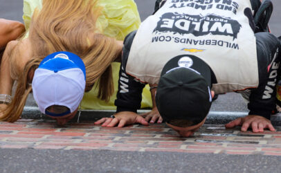 Carson Kvapil Kisses The Bricks In A JR Motorsports 1-2-3-4 Finish At Indianapolis Motor Speedway