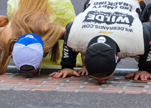 Carson Kvapil Kisses The Bricks In A JR Motorsports 1-2-3-4 Finish At Indianapolis Motor Speedway