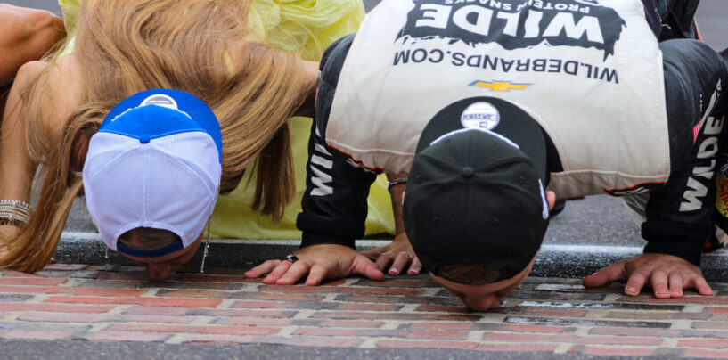 Carson Kvapil Kisses The Bricks In A JR Motorsports 1-2-3-4 Finish At Indianapolis Motor Speedway