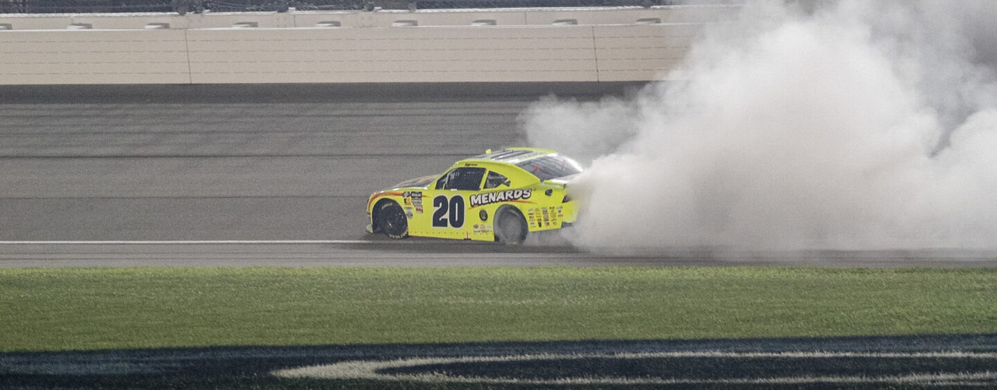 Brandon Jones Holds Off Chase Elliott To Win In Overtime At Chicagoland Speedway