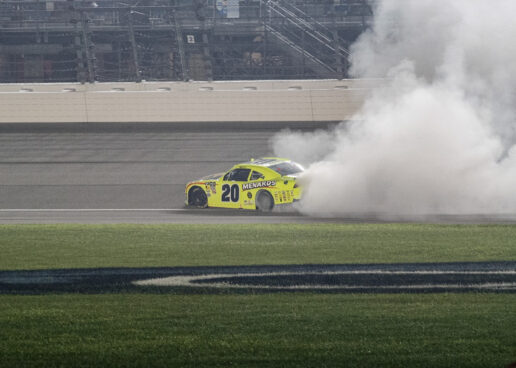 Brandon Jones Holds Off Chase Elliott To Win In Overtime At Chicagoland Speedway