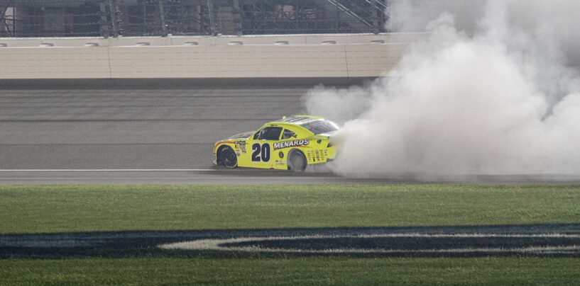 Brandon Jones Holds Off Chase Elliott To Win In Overtime At Chicagoland Speedway