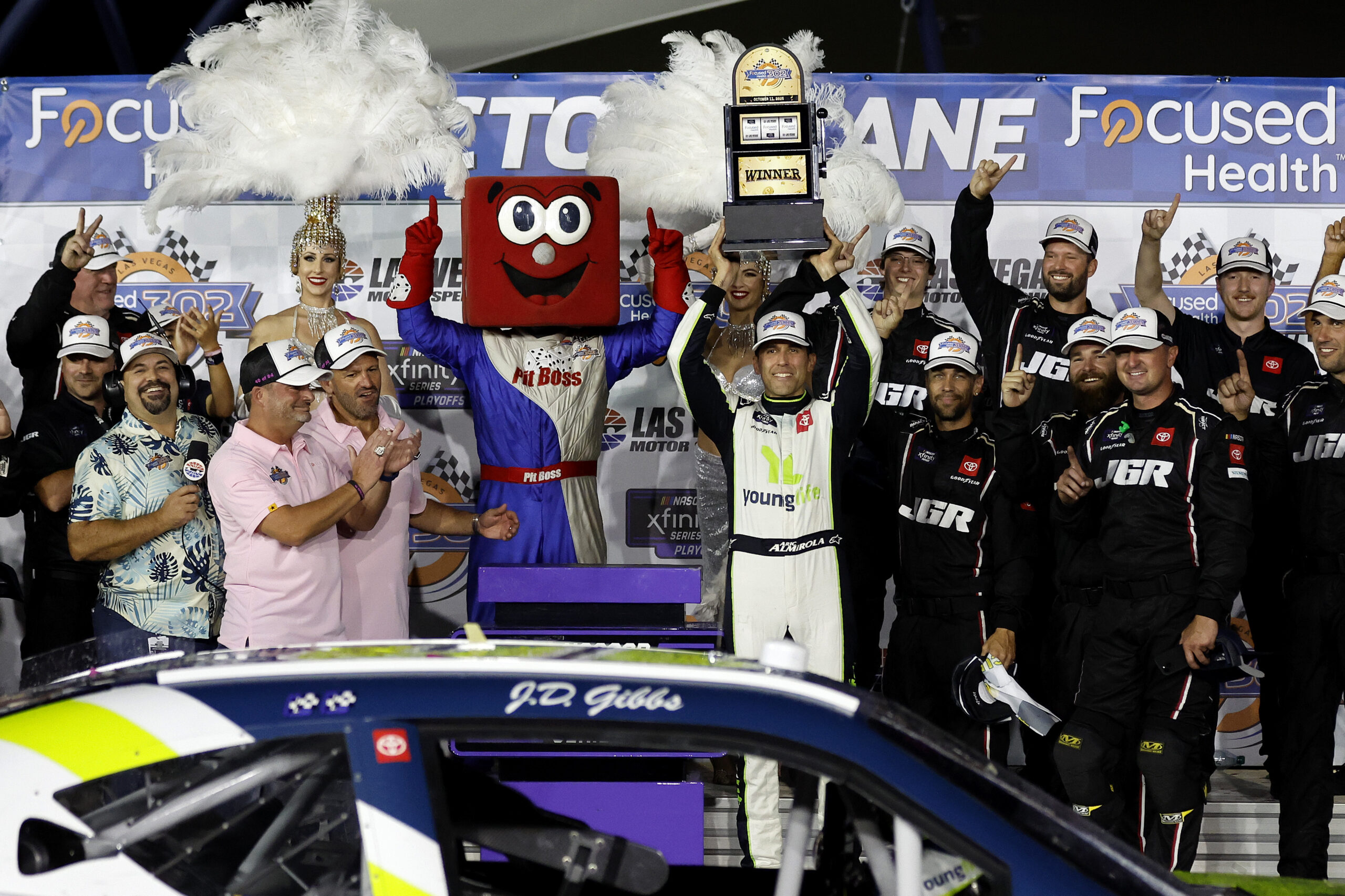 Aric Almirola Bests Connor Zilisch In Xfinity Playoff Race At Las